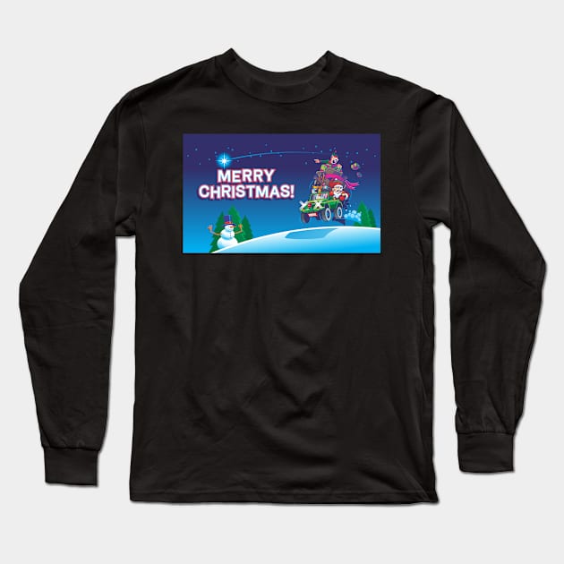 Merry Christmas - Santa Claus Long Sleeve T-Shirt by Vector-Artist